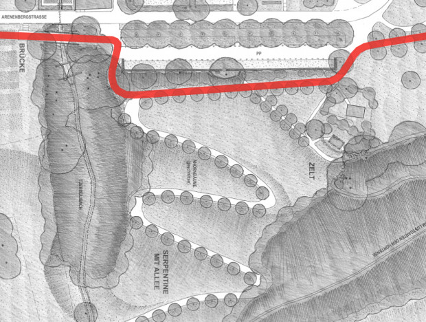 Die Neuführung des Wanderwegs - Plan